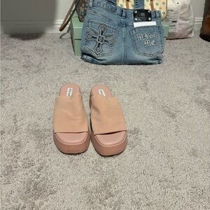 Steve Madden Beige Women's Platform Sandals